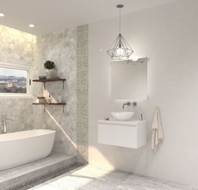 Gliss Design Eros Badkamermeubel met Topblad Mat Wit 70cm MDF 1 sofclose lade