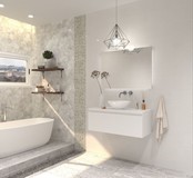 Gliss Design Eros Badkamermeubel met Topblad Mat Wit 90cm MDF 1 sofclose lade