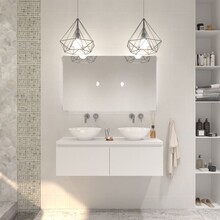 Gliss Design Eros Badkamermeubel met Topblad Mat Wit 120cm MDF 2 sofclose lades