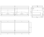 Gliss Design Eros Badkamermeubel met Topblad Mat Wit 120cm MDF 2 sofclose lades
