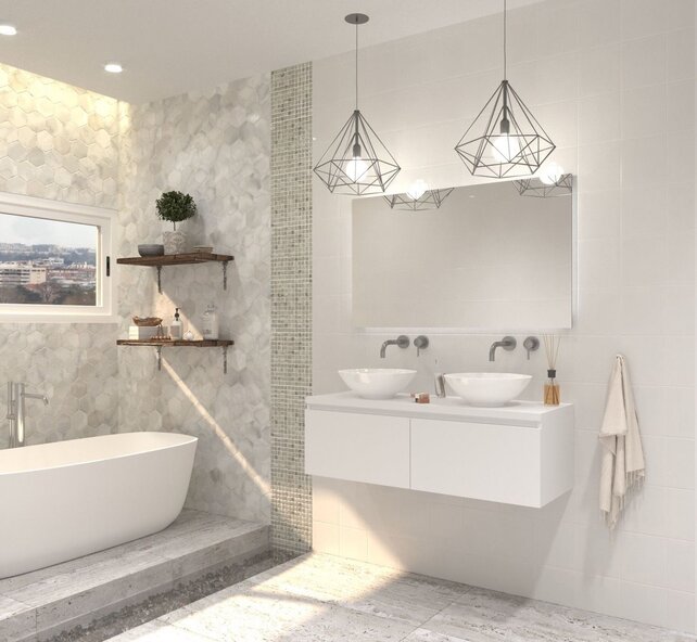 Gliss Design Eros Badkamermeubel met Topblad Mat Wit 140cm MDF 2 sofclose lades