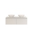 Gliss Design Eros Badkamermeubel met Topblad Mat Wit 140cm MDF 2 sofclose lades