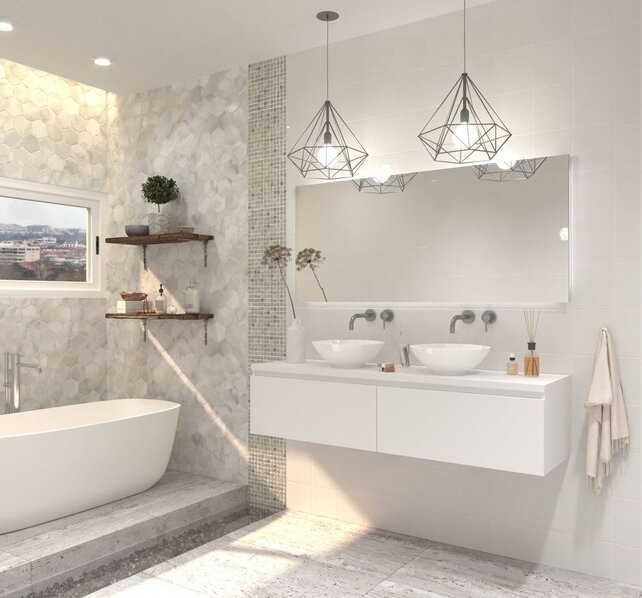 Gliss Design Eros Badkamermeubel met Topblad Mat Wit 160cm MDF 2 sofclose lades