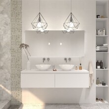 Gliss Design Eros Badkamermeubel met Topblad Mat Wit 180cm MDF 2 sofclose lades