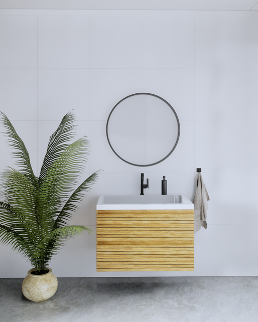 Gliss Design Woodz Natuur Eiken Onderkast met Ribbelfront 100cm