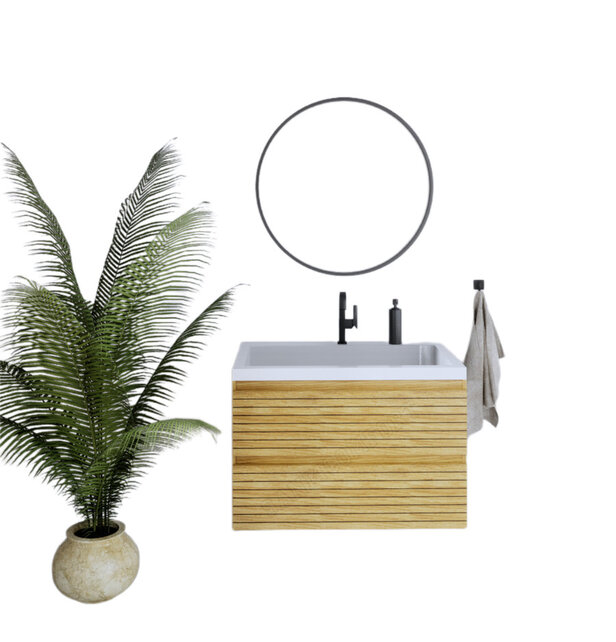 Gliss Design Woodz Natuur Eiken Onderkast met Ribbelfront 100cm