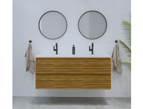 Gliss Design Woodz Natuur Eiken Onderkast met Ribbelfront 120cm