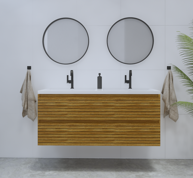 Gliss Design Woodz Natuur Eiken Onderkast met Ribbelfront 120cm Gliss Design Woodz Natuur Eiken Onderkast met Ribbelfront 120cm