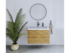 Gliss Design Woodz Castle Brown Onderkast met Ribbelfront 100cm