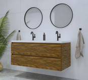 Gliss Design Woodz Castle Brown Onderkast met Ribbelfront 120cm Gliss Design Woodz Castle Brown Onderkast met Ribbelfront 120cm
