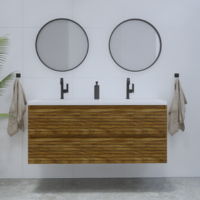 Gliss Design Woodz Castle Brown Onderkast met Ribbelfront 120cm