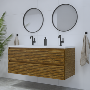 Gliss Design Woodz Castle Brown Onderkast met Ribbelfront 140cm