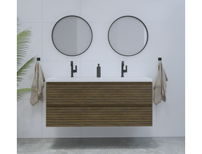 Gliss Design Woodz Ash Gray Onderkast met Ribbelfront 120cm