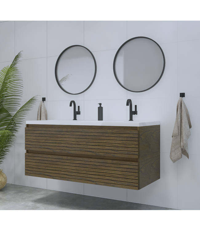 Gliss Design Woodz Ash Gray Onderkast met Ribbelfront 120cm