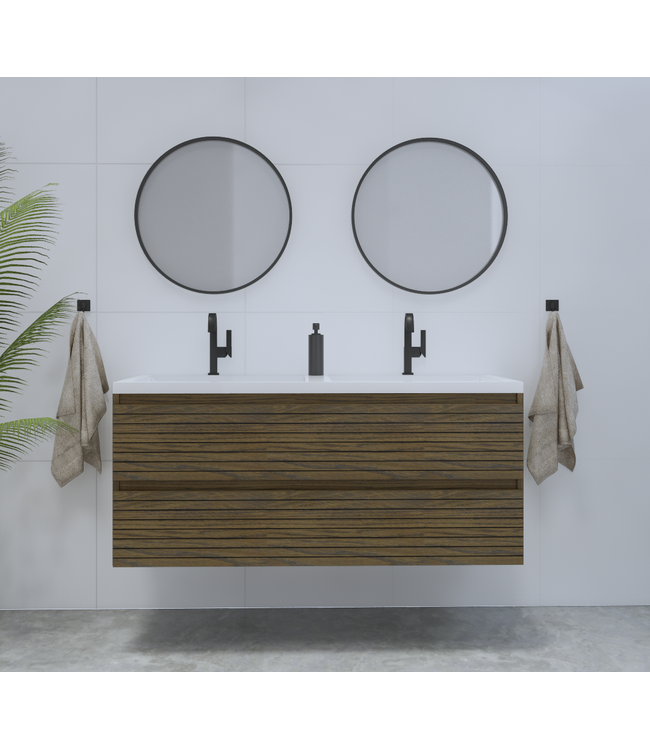 Gliss Design Woodz Ash Gray Onderkast met Ribbelfront 140cm