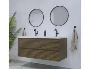 Gliss Design Woodz Ash Gray Onderkast met Ribbelfront 140cm