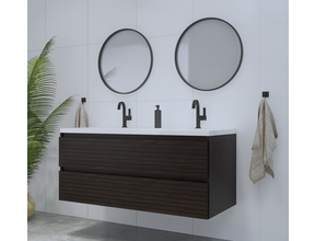 Gliss Design Woodz Charcoal Onderkast met Ribbelfront 140cm