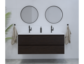 Gliss Design Woodz Charcoal Onderkast met Ribbelfront 120cm