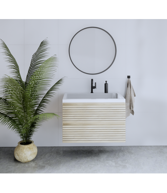 GLISS DESIGN Gliss Design Woodz Corn Silk Onderkast met Ribbelfront 100cm