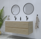 Gliss Design Woodz Charcoal Onderkast met Ribbelfront 140cm Gliss Design Woodz Charcoal Onderkast met Ribbelfront 140cm