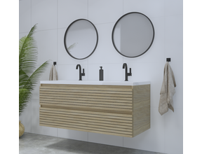 Gliss Design Woodz Charcoal Onderkast met Ribbelfront 140cm