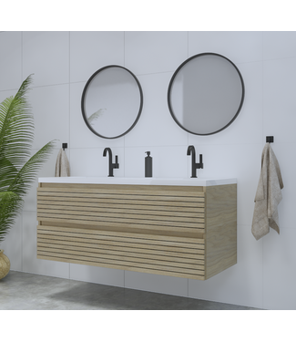 GLISS DESIGN Gliss Design Woodz Charcoal Onderkast met Ribbelfront 140cm