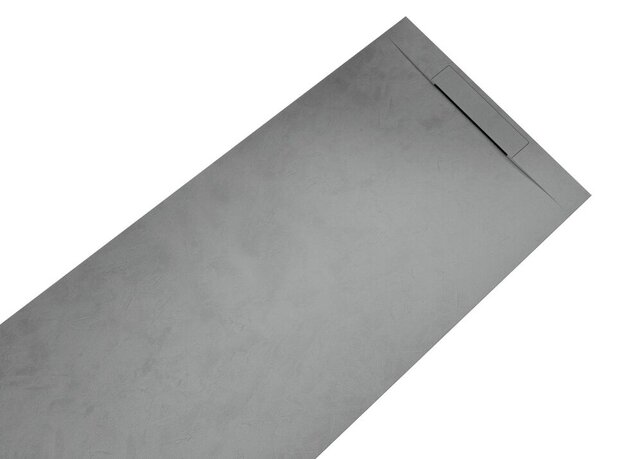 Douchebak Composiet Plato Grijs 160x90x3cm RAL7036 antislip inkortbaar Douchebak Composiet Plato Grijs 160x90x3cm RAL7036 antislip inkortbaar