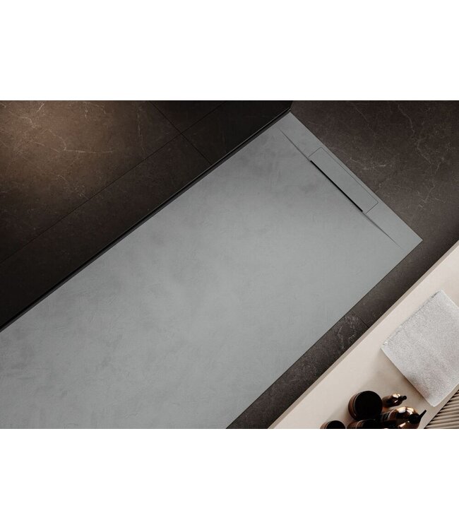 Douchebak Composiet Plato Grijs 160x90x3cm RAL7036 antislip inkortbaar