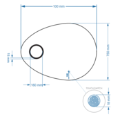 Gliss Design Atlas Badkamerspiegel 100x75cm geint. make-up spiegel + Spiegelverwarming + Dimbaar led-verlichting IP44