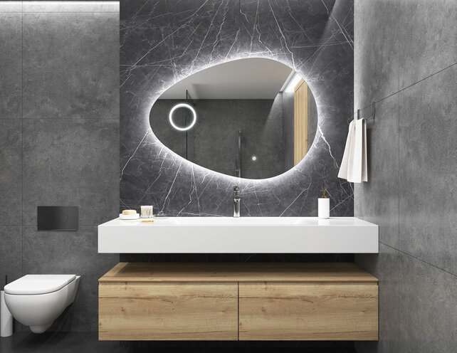 Gliss Design Atlas Badkamerspiegel 120x90cm geint. make-up spiegel + Spiegelverwarming + Dimbaar led-verlichting IP44 Gliss Design Atlas Badkamerspiegel 120x90cm geint. make-up spiegel + Spiegelverwarming + Dimbaar led-verlichting IP44