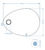 Gliss Design Atlas Badkamerspiegel 140x105cm geint. make-up spiegel + Spiegelverwarming + Dimbaar led-verlichting IP44