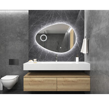 Gliss Design Atlas Badkamerspiegel 150x110cm geint. make-up spiegel + Spiegelverwarming + Dimbaar led-verlichting IP44