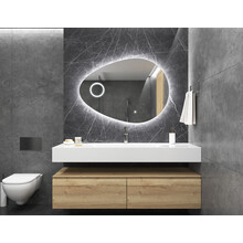 Gliss Design Atlas Badkamerspiegel 150x110cm geint. make-up spiegel + Spiegelverwarming + Dimbaar led-verlichting IP44