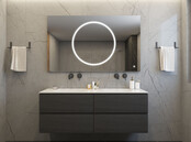 Gliss Design Circe Badkamerspiegel 80x70cm make-up spiegel + Spiegelverwarming + Dimbaar led-verlichting IP44