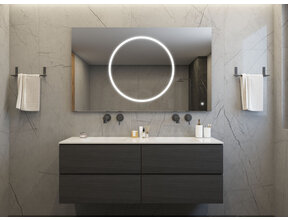 Gliss Design Circe Badkamerspiegel 80x70cm make-up spiegel + Spiegelverwarming + Dimbaar led-verlichting IP44