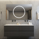 Gliss Design Circe Badkamerspiegel 100x70cm make-up spiegel + Spiegelverwarming + Dimbaar led-verlichting IP44