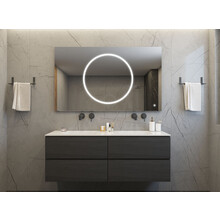 Gliss Design Circe Badkamerspiegel 100x70cm make-up spiegel + Spiegelverwarming + Dimbaar led-verlichting IP44