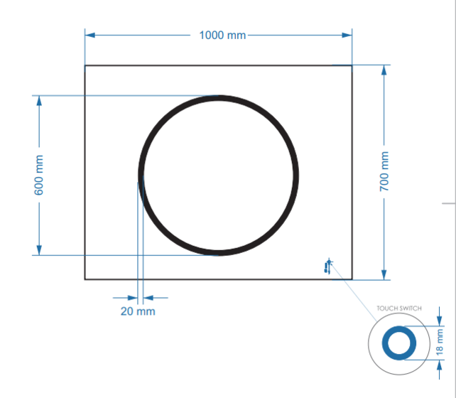 Gliss Design Circe Badkamerspiegel 100x70cm make-up spiegel + Spiegelverwarming + Dimbaar led-verlichting IP44