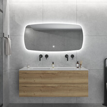 Gliss Design Erato Badkamerspiegel 100x60cm Spiegelverwarming + Dimbaar led-verlichting IP44