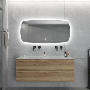 Gliss Design Erato Badkamerspiegel 120x65cm Spiegelverwarming + Dimbaar led-verlichting IP44