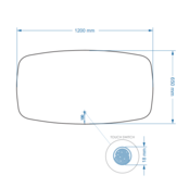 Gliss Design Erato Badkamerspiegel 120x65cm Spiegelverwarming + Dimbaar led-verlichting IP44