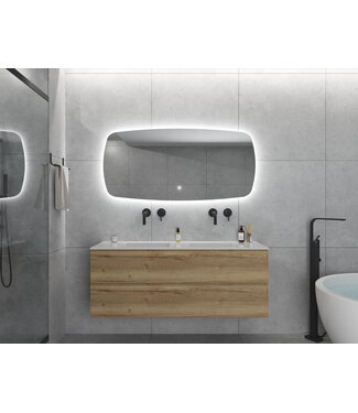 GLISS DESIGN Gliss Design Erato Badkamerspiegel 140x70cm Spiegelverwarming + Dimbaar led-verlichting IP44