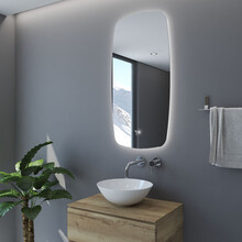 Gliss Design Erato Badkamerspiegel 60x100cm Spiegelverwarming + Dimbaar led-verlichting IP44