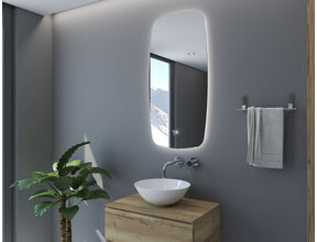 Gliss Design Erato Badkamerspiegel 60x100cm Spiegelverwarming + Dimbaar led-verlichting IP44