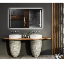 Badkamerspiegel met verlichting 80x70cm Gliss LED Verticaal Dubbel met spiegelverwarming (Alle maten)