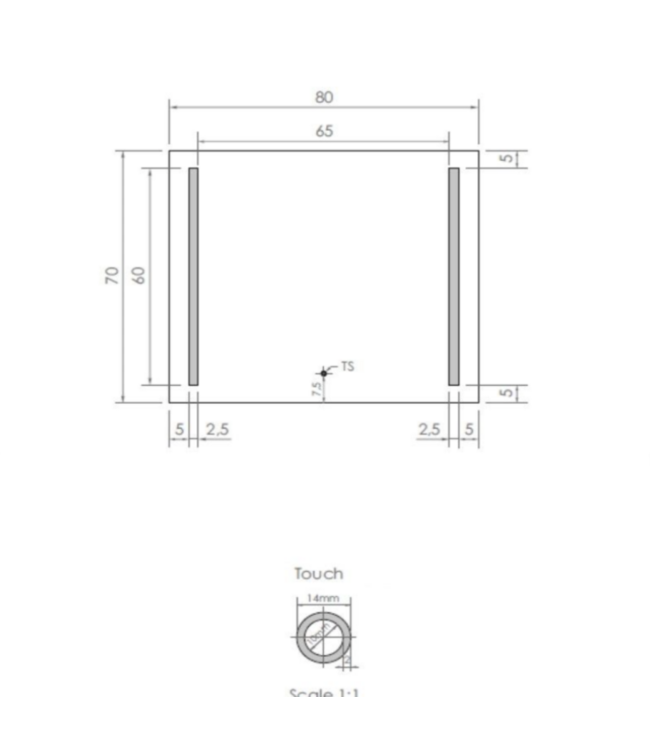 GLISS DESIGN Badkamerspiegel met verlichting 80x70cm Gliss LED Verticaal Dubbel met spiegelverwarming (Alle maten)