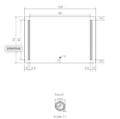 Badkamerspiegel met verlichting 100x70cm Gliss LED Verticaal Dubbel met spiegelverwarming (Alle maten) Badkamerspiegel met verlichting 100x70cm Gliss LED Verticaal Dubbel met spiegelverwarming (Alle maten)