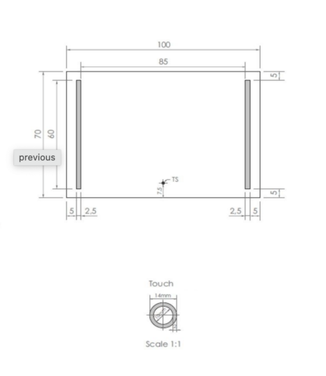 Badkamerspiegel met verlichting 100x70cm Gliss LED Verticaal Dubbel met spiegelverwarming (Alle maten)