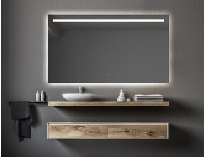 Gliss Desing Badkamerspiegel met verlichting 160x70cm Horizontaal LED Dubbel met spiegelverwarming (Alle maten)
