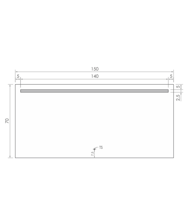 GLISS DESIGN Gliss Design Badkamerspiegel met verlichting 150x70cm Horizontaal LED Dubbel met spiegelverwarming (Alle maten)